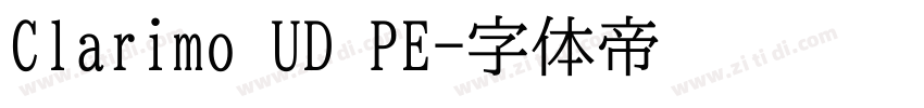 Clarimo UD PE字体转换